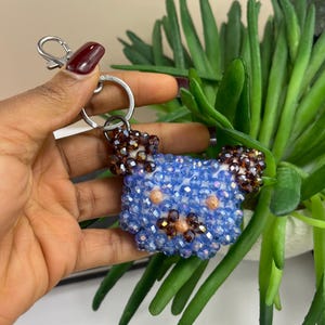 handmade beaded keychain, beaded heart keychain, unique beaded keychain, love charm, unique and stylish keychains, purse charms,