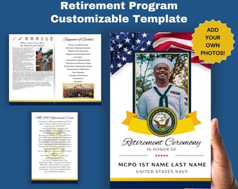 Master Chief Navy Retirement Ceremony Program Master Chief Petty Officer MCPO E9 Military Celebration Army Marine Corps Airforce Coast Guard