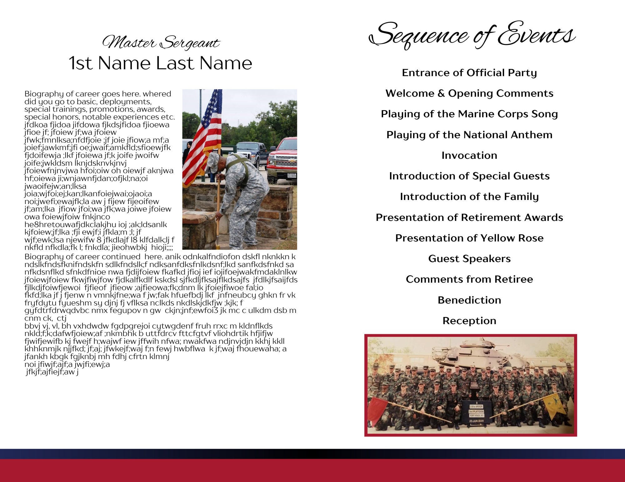 Marine Corps Retirement Ceremony Program Canva Template Etsy Marine Corps Retirement Ceremony Program Canva Template Etsy