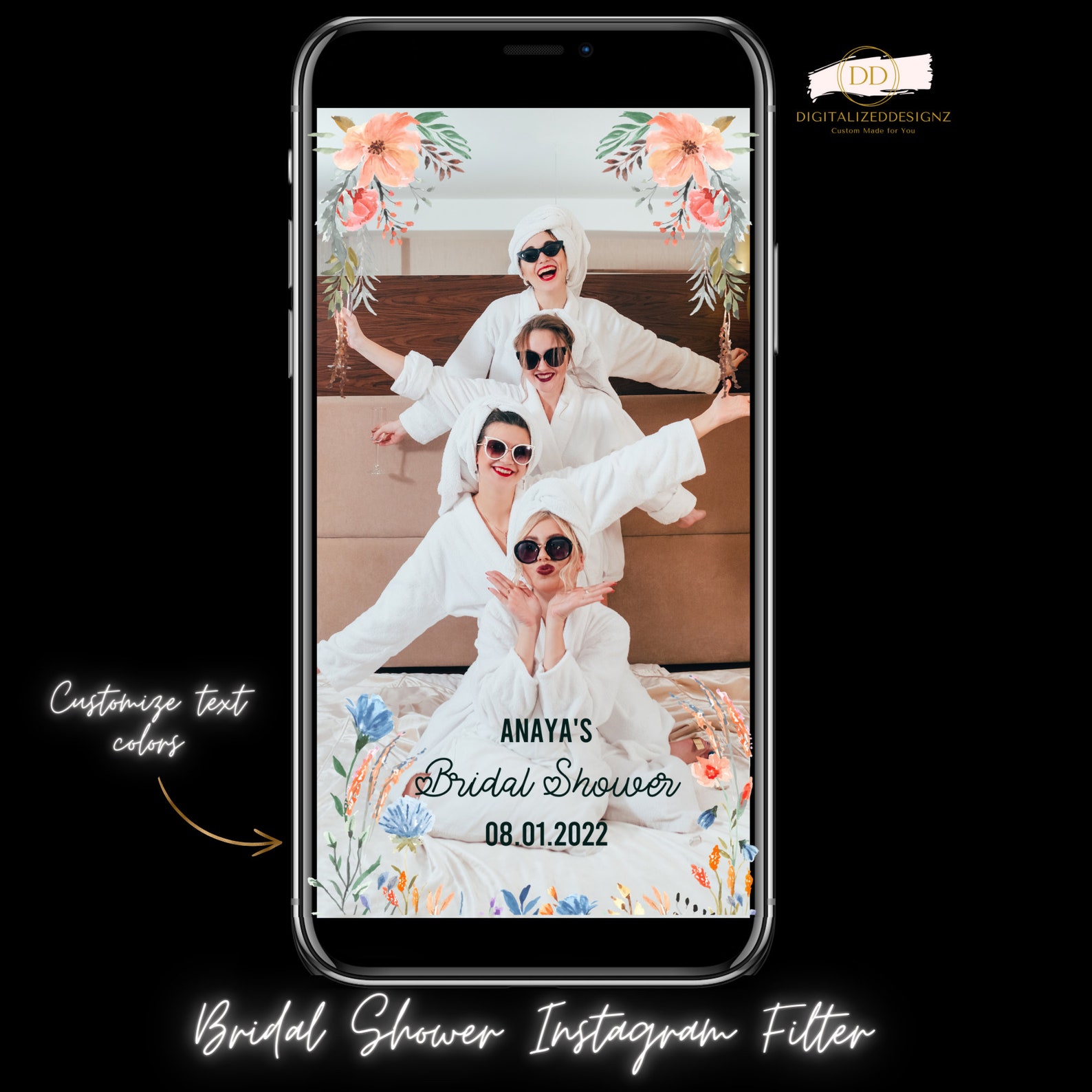 Bridal Shower Instagram Filter Stag Instagram Effect Custom Etsy