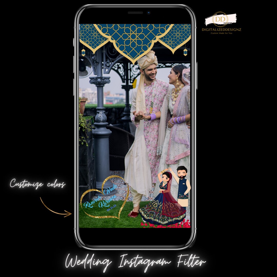 Indian Wedding Instagram Filter, Wedding Instagram Effect, Custom