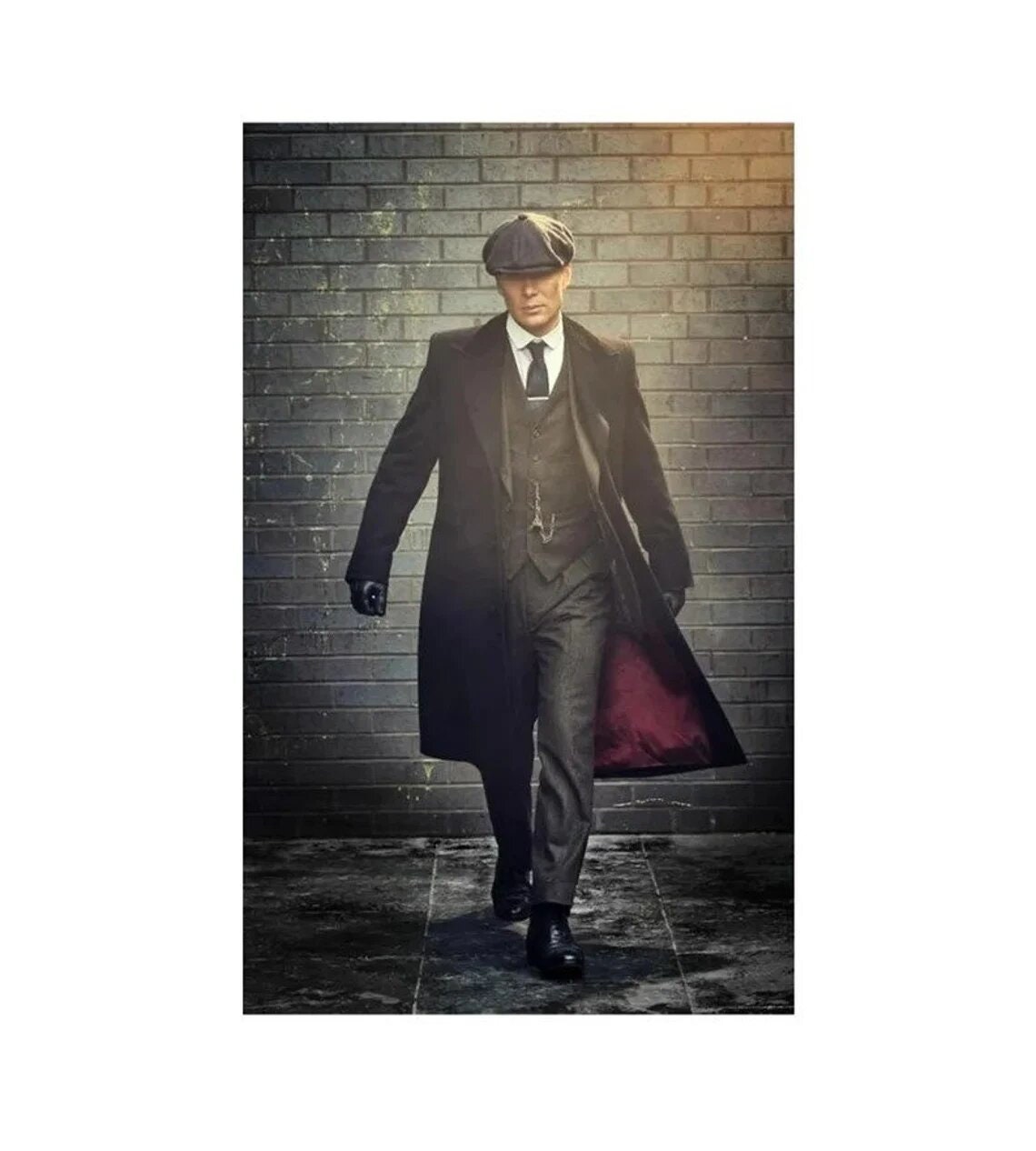 Men Handmade Peaky Blinders Black Wool Overcoat Long Thomas -  Portugal