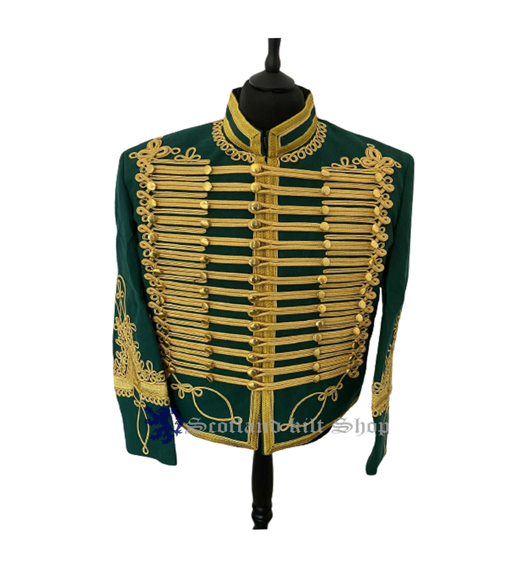 Green Napoleonic Tunic Pelisse Jimi Hendrix 1700s Style Military