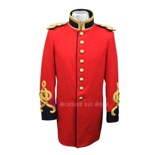 New Men's Red Royal British war jacket - Anglo Zulu civil war jacket - British Fashion war Tunic Coat - Vintage Officers Tunic Circa jacket