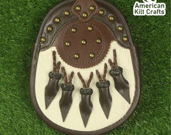 Antique Leather Sporran for Men | Traditional Scottish Kilt Accessory