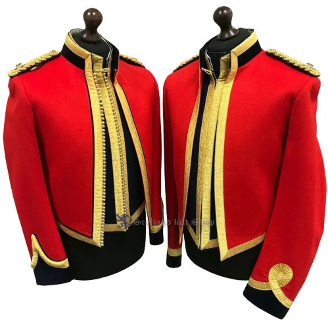 Mess Coat Red Mercian Regiment Officer Mess Dress Coat With Vest - Etsy
