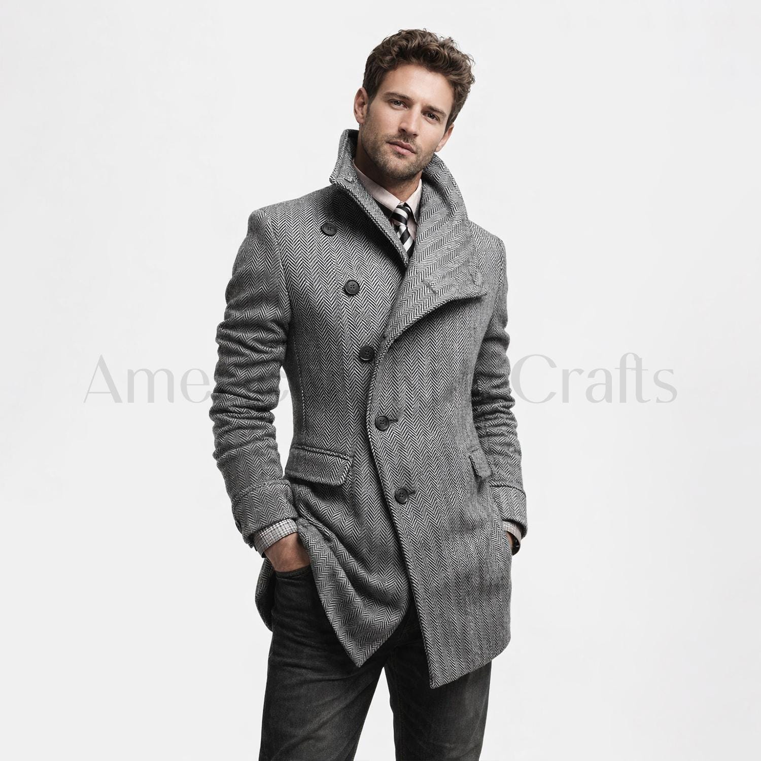 Asymmetrical Button Jacket - Etsy