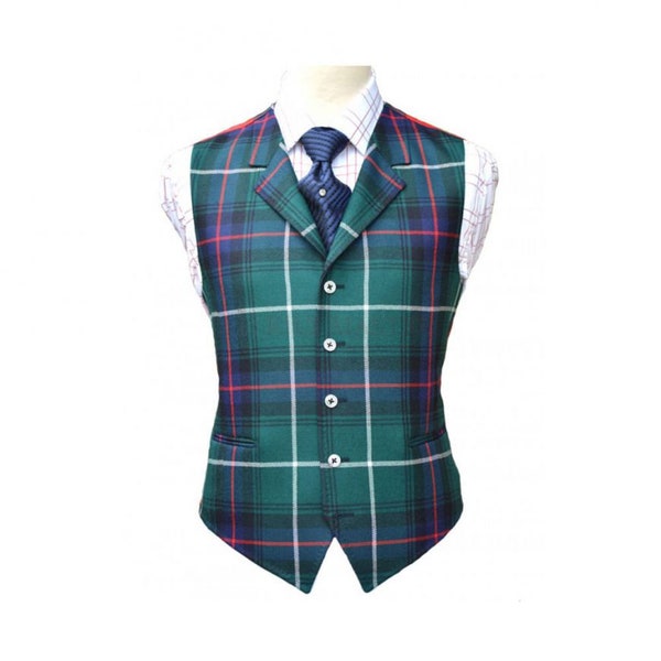 Scottish Traditional Mackenzie Tartan Kilt Vest / Waistcoat For Mens - Highland Wedding Kilt Vest - Kilt Vests - Argyle Vests - kilt Outfit