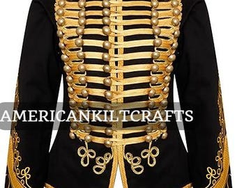 Adam Ant Style Military Drummer Jacket for Women – Marching Band Jacket for Costumes, Performances & Halloween
