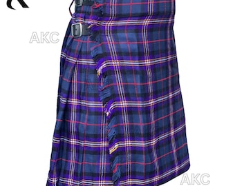 Custom Masonic Tartan Kilt – 8 Yard Acrylic Wool, Leather Straps