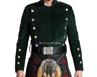 Scottish Montrose Doublet Kilt Jacket For Men | Highland Velvet Men's Wedding Doublet Kilts Jackets | Doublets Mens | Size 34" to 54" Inch