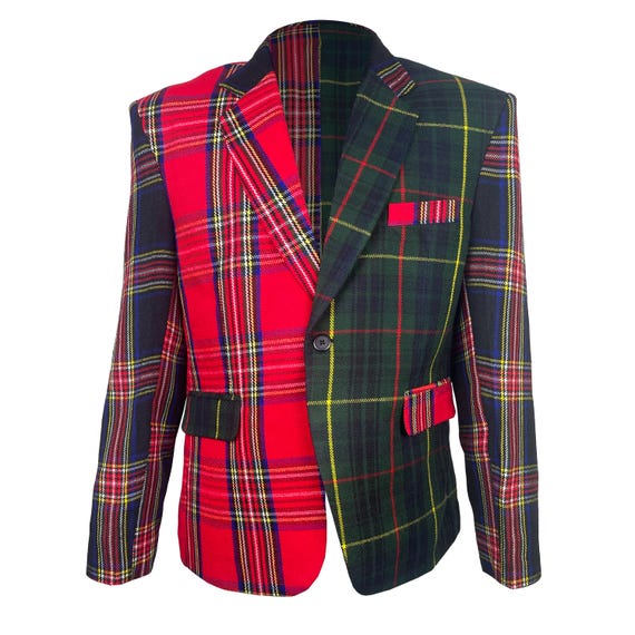 Modern Tartan Fashion Jacket Fashion - Tartan Coat - Check Jacket - Men Custom Tartan Jacket - Check Coat - Scottish Highland Wedding Jacket