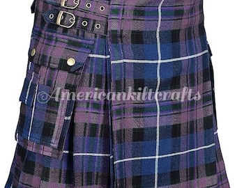 Tartan Utility Kilts for Men, 8 Yard 13oz Heavy Duty Kilt, Perfect for Scottish Events, Unique Gift for Men, Ideal for Highland Games