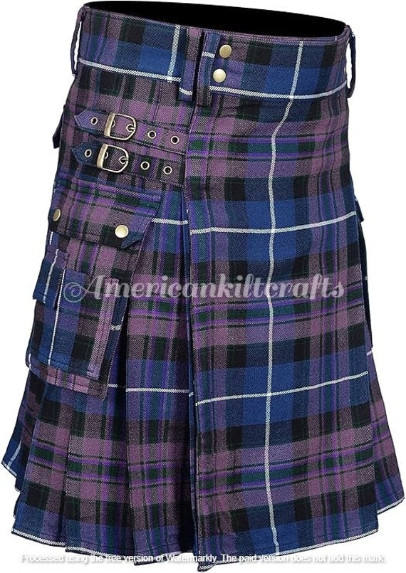 Tartan Utility Kilts for Men, 8 Yard 13oz Heavy Duty Kilt, Perfect for Scottish Events, Unique Gift for Men, Ideal for Highland Games