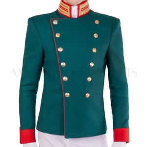 復刻版英国ナポレオン軍服｜メンズネイビーブルーウールコート｜歴史的