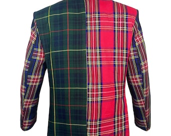 Veste tendance tartan moderne Manteau tartan Veste à carreaux