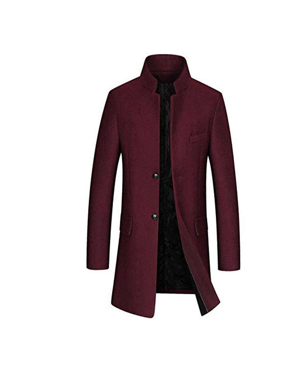 Mens Maroon Long Overcoat Vintage Long Trench Coat for Men Mens ...