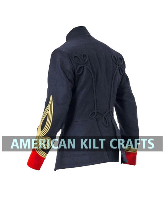 New Men's Blue Royal British War Jacket - Anglo Zulu Civil