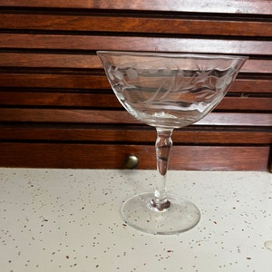 Vintage floral champagne glasses