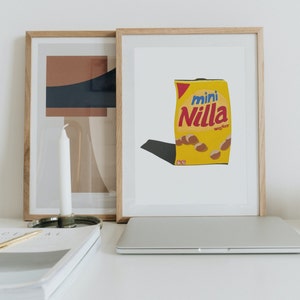 Bendy Nilla Wafers Printable Wall Art , Abstract Gallery Wall Decor, Candy Painting, Colorful Candy Print, Digital Print Home Decor Art