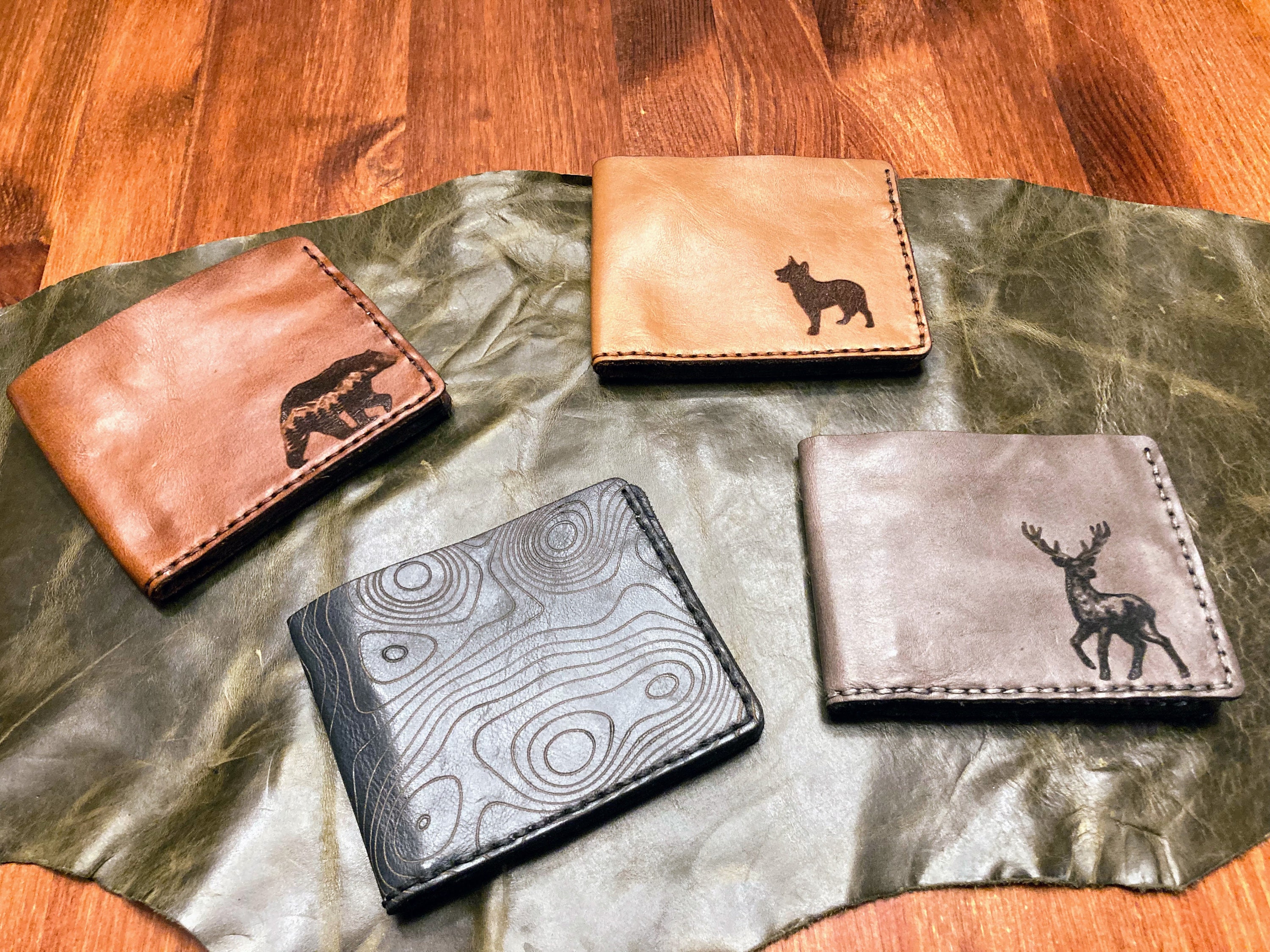 Men wallet reindeer leather
