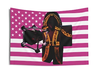 Taph, Gaming Wall Tapestry, American Flag,  Gamer Decor, R, Indoor Wall Hanging, Video Game Room Decor, Gaming Wall Art, Gaming