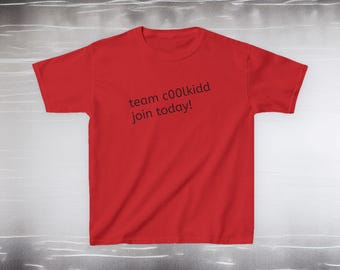 Kids Tee Shirt, Team c00lkidd, Forsaken, R, Gamer, Children's Fun Graphic, Boys Girls Gaming Tee, Youth Video Game Fan Gift, Kids