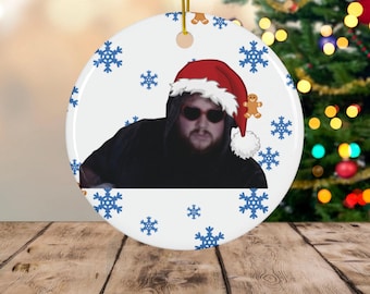CaseOh Inspired, Ornament, Funny Ceramic Christmas Tree Decoration, Gamer Gift, Holiday, Ornament for Fans, Streamer, Gift Idea