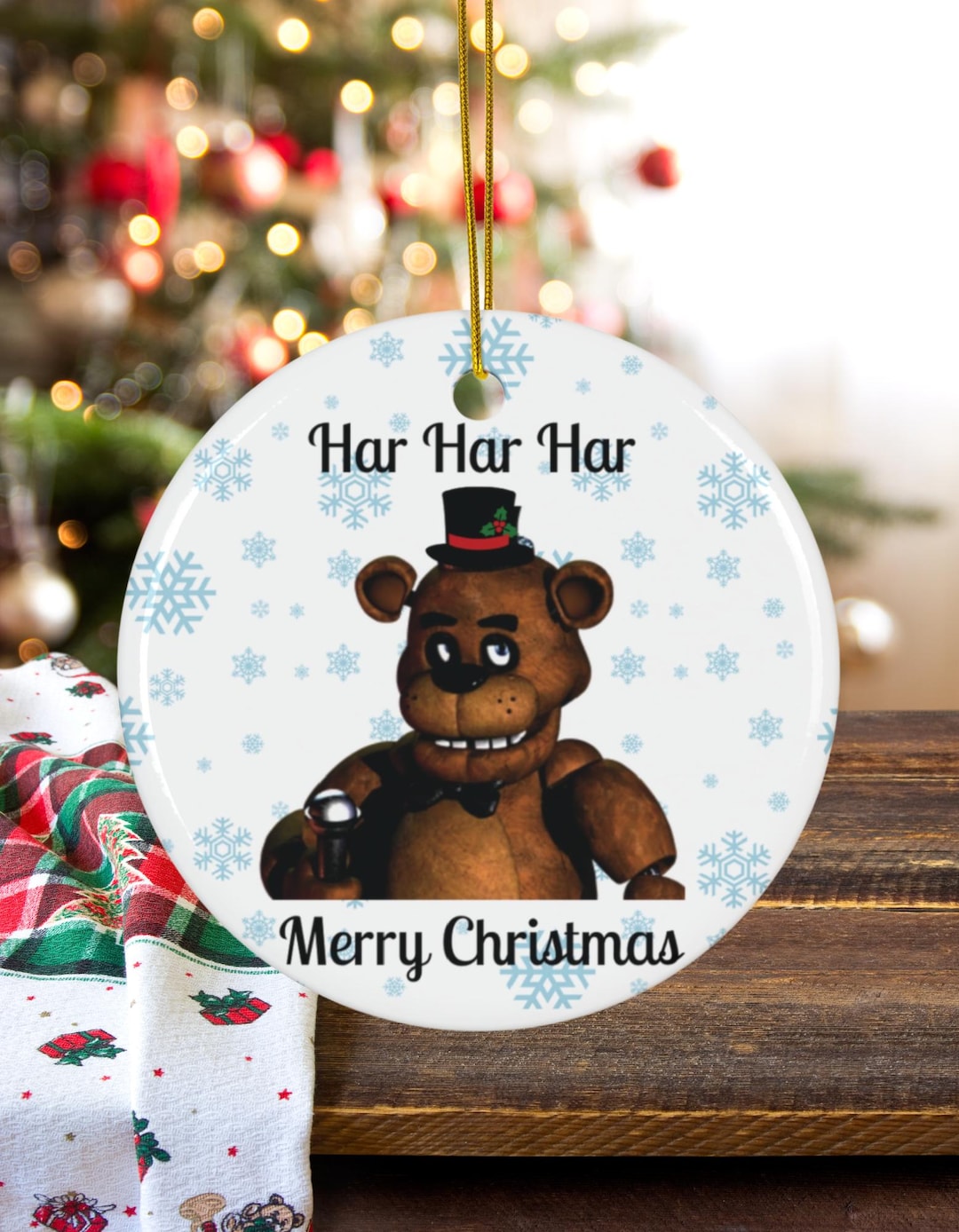 FNAF Christmas Ornament, Freddy, Bonny, Chica, Foxy, Meme, Funny, Gag ...
