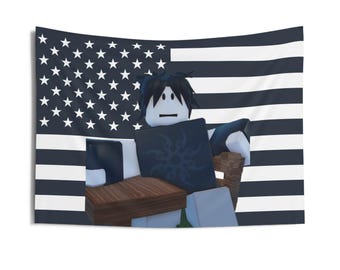 Two Time, R Design, Patriotic, American Flag Wall Tapestries, Indoor Home Decor, Gift Idea, Dorm Room Tapestry,  forsaken