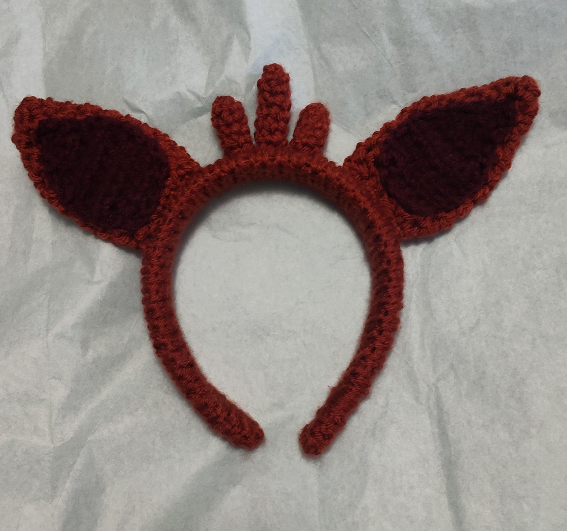 Knitted Fox Headband – Handmade F N A F Fox Cosplay Accessory
