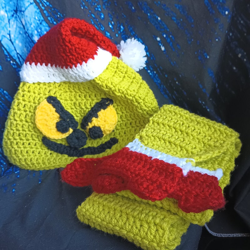 Crochet Grinch Hat Etsy