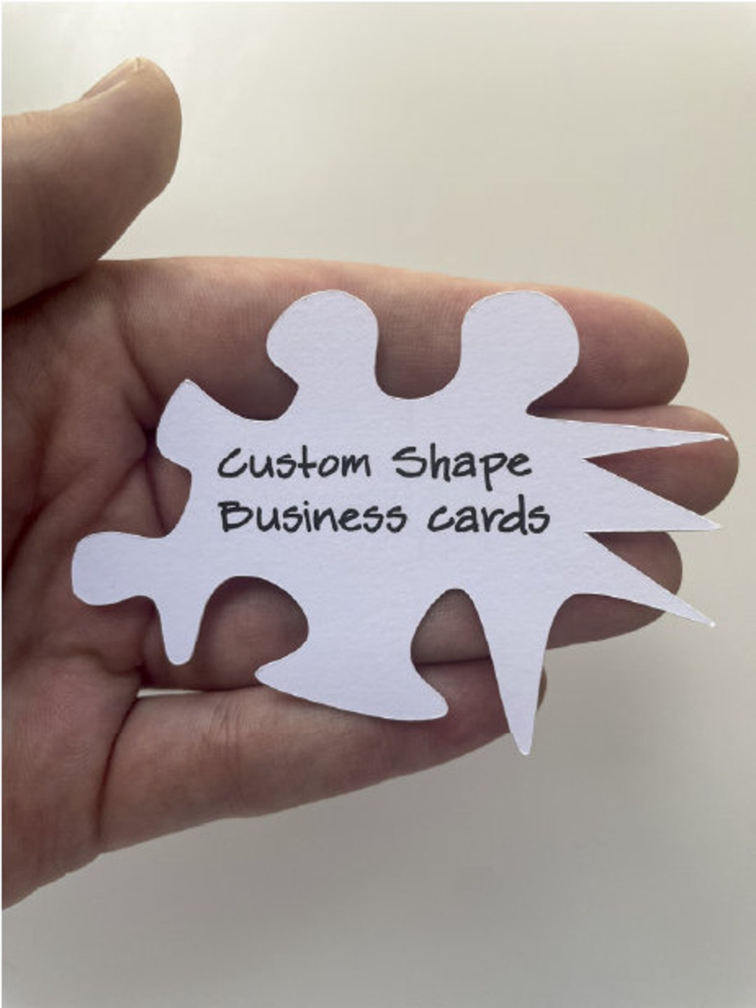 Custom Shape Business Cards Unique Business Cards Custom Cut Etsy