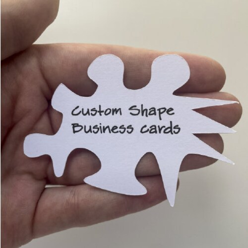 Your Design Die Cut Business Cards Custom Shape Business Etsy