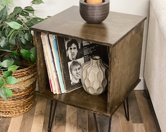 Vinyl record storage, lp storage, end table, record storage