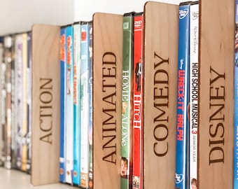 dvd divider, genre divider, movie divider, movie organizer, 45 organizer, 45 lp organizer