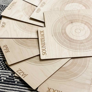 Custom Engraved Vinyl Record Dividers, Album Dividers, LP Organizers, Record Organizer, Genre, Band Name, Musical Gift, Media Storage, A-Z