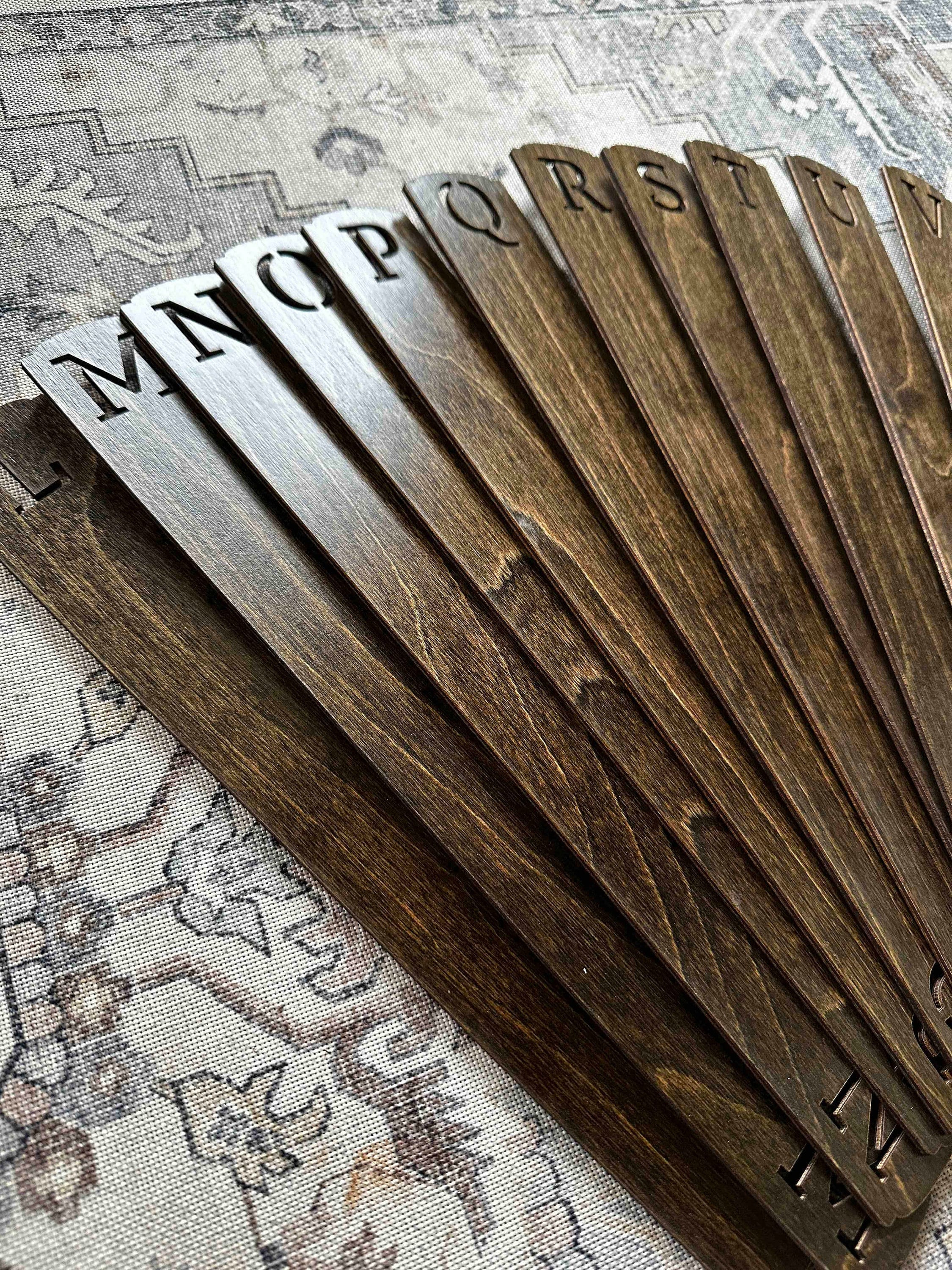 Free shipping - dark brown vinyl record divider, divider alphabet, record organizer, lp organizer, 26 dividers, alphabetical