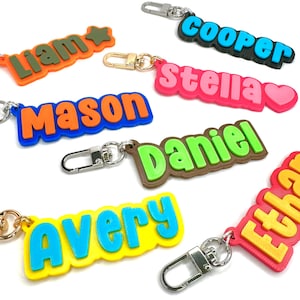 Playful - Custom keychain, Personalized name tag, name key chain, personalized keychain, luggage tag, backpack tag, custom name keychain