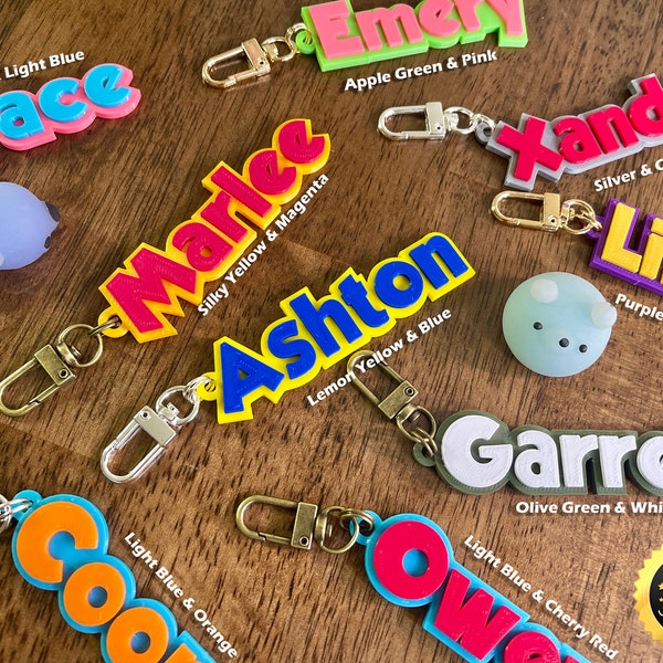Cool Kids - Custom keychain, Personalized name tag, name key chain, personalized keychain, luggage tag, backpack tag, custom name keychain