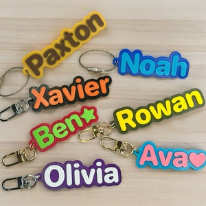 Bubbles - Custom keychain, water bottle tag, name tag, name keychain, bag tag, luggage tag, backpack tag, custom name keychain
