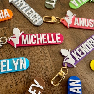 Little Ballerina - Custom keychain, Personalized name tag, Ballet keychain, personalized keychain, luggage tag, backpack tag, name keychain