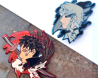 Kagurabachi Chihiro / Hakuri Color-plated 2.5"/2" Enamel Pins