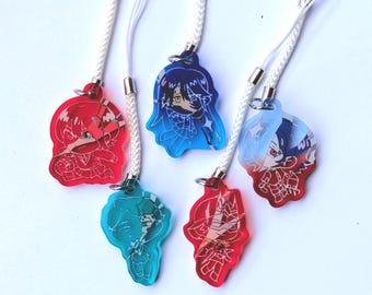 Gundam GQuuuuuux Newtypes | Farbige 1,5 "Farbige Acryl-Anhänger für Handys