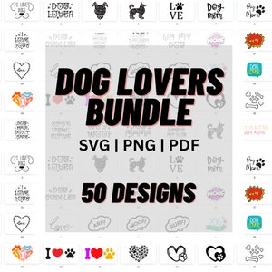 Dog Lover SVG Bundle, Dog Mom SVG, Dog Dad Svg, Fur Mom Svg, Paw SVG, Puppy Svg, Dog Sayings, Dog Clipart, svg files for cricut, pdf, png