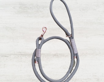 Khaki repkoppel med sandpiskning | RoseGold Hardwear | Repkoppel för hund | Skräddarsytt handgjort koppel | Smiley Myley | Handgjort i Dorset, Storbritannien