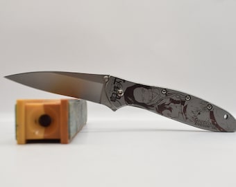 Demon slayer Themed Kershaw leek 1660 Annealed US made knife