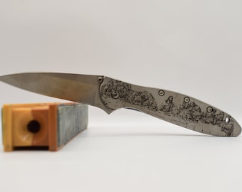 Jesus last supper Themed Kershaw leek 1660 Annealed US made knife