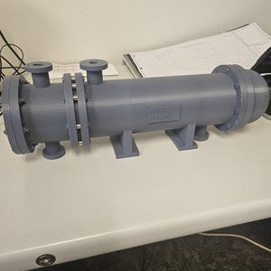 LARGE floating head exchanger model with magnets