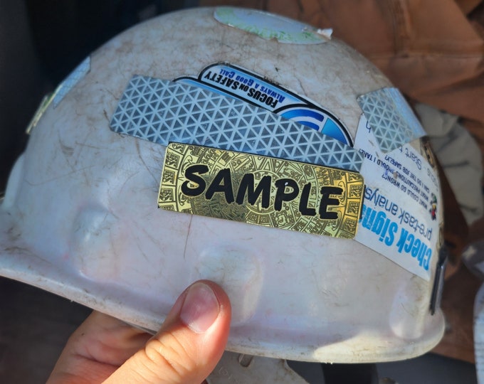 Hard Hat Name Tag Custom Personalized Hard Hat Name Plate Etsy